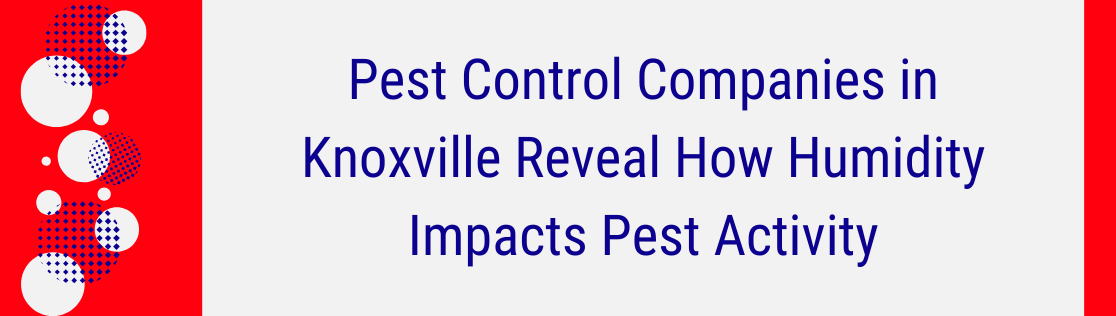 Pest Control Companies in Knoxville,TN, Reveal How Humidity Impacts Pest Activity